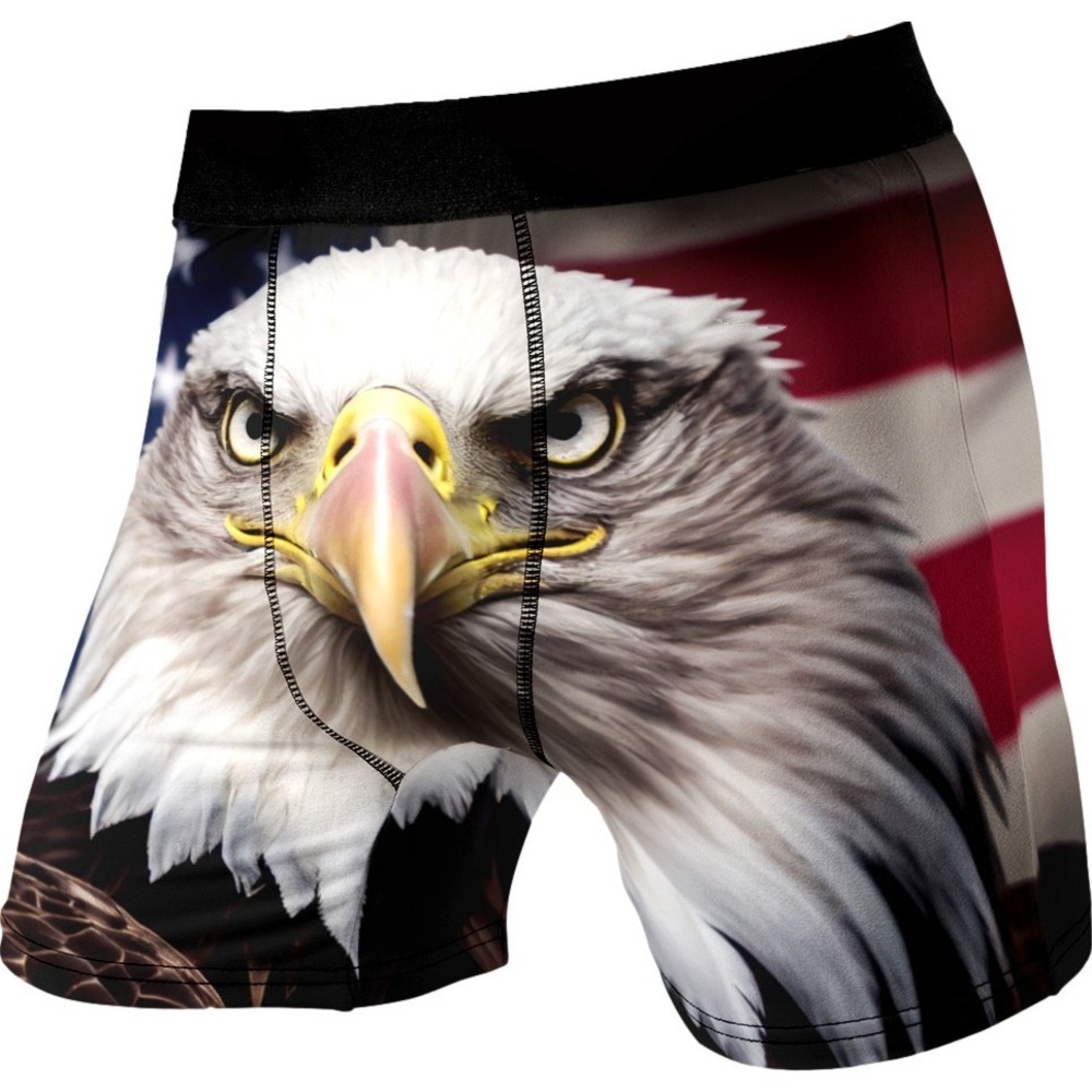 Bald Eagle Boxer Briefs Mens X-Large 40-42 United States Flag Freedom Underwear